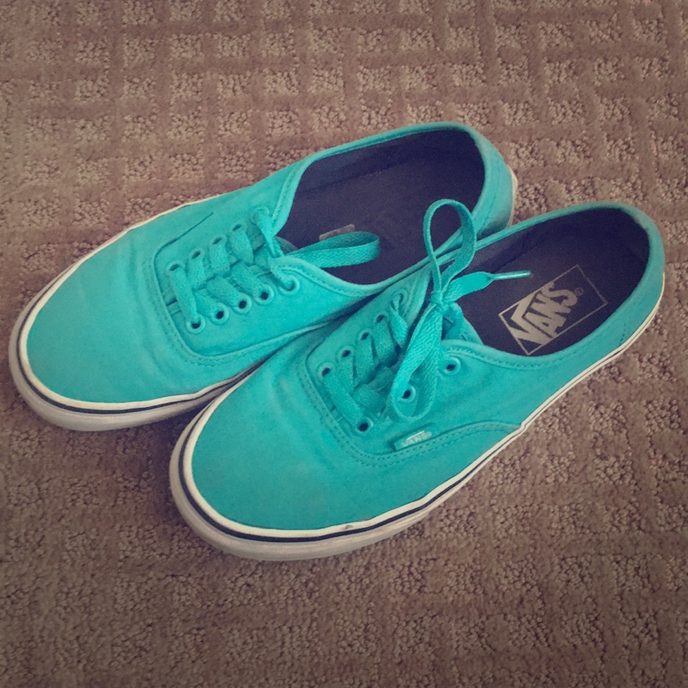 Aqua Vans sneakers